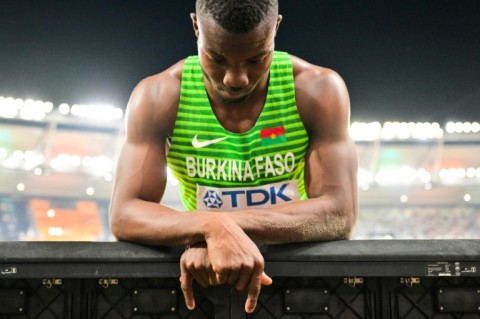 Triple jumper Hugues Fabrice Zango claimed Burkina Faso's first ever world athletics title