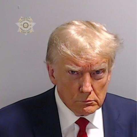 The booking photo of former president Donald Trump released by the Fulton County Sheriff's Office