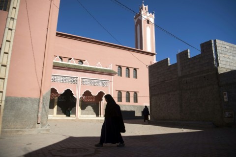 People inspect damage after a powerful earthquake rattled Morocco 