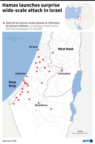 Hamas launches surprise wide-scale attack in Israel