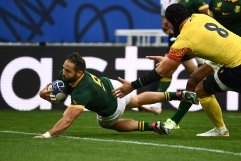 Cobus Reinach (L) made his Test debut in 2014