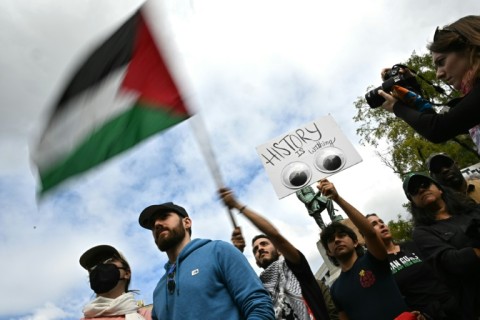 Demonstration organized by Jewish Americans in support of Palestinians and for a ceasefire in October 2023 in Washington, DC