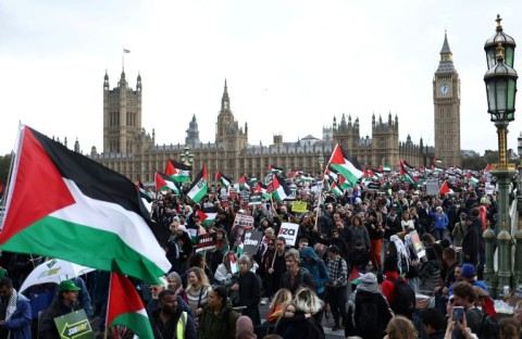 London's Metropolitan Police deployed more than 1,000 officers to patrol the march