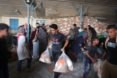 The UN agency for Palestinian refugees said warehouses and distribution centres in Gaza were broken into