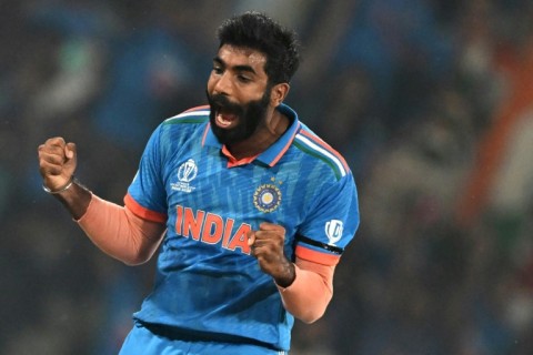 Dangerman: India's Jasprit Bumrah celebrates after taking the wicket of England's Joe Root 