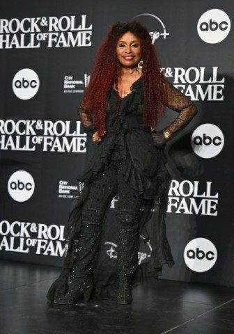 Chaka Khan poses in the press room during the 38th Annual Rock & Roll Hall of Fame Induction Ceremony at Barclays Center in the Brooklyn borough of New York City on November 3, 2023