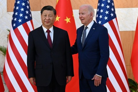 US President Joe Biden and China's President Xi Jinping meet on the sidelines of the G20 Summit in Bali in November 2022