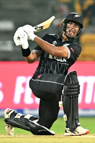 In the runs: New Zealand's Rachin Ravindra made a century against Australia in the highest-scoring World Cup match