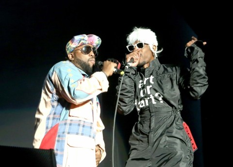 Rappers Big Boi (L) and Andre 3000 of OutKast perform during the 2014 Governors Ball Music Festival on Randall's Island on June 6, 2014, in New York City