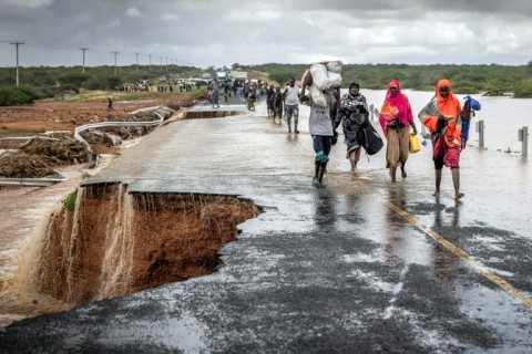 Roads have been damaged or destroyed in Kenya, cutting off communities 