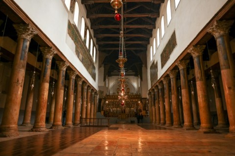 The Church of the Nativity was practically empty ahead of Christmas