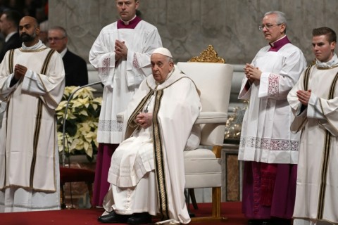 'Tonight our hearts are in Bethlehem,' Pope Francis said in his Christmas Eve mass at  St. Peter's Basilica in the Vatican