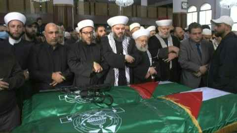 People gather in Beirut for funeral of Hamas deputy chief Saleh al-Aruri