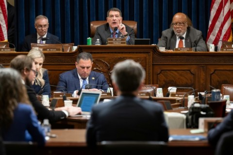 Chairman of the House Committee on Homeland Security US Representative Mark Green, Republican of Tennessee, speaks during a House Committee on Homeland Security hearing Washington in  2023