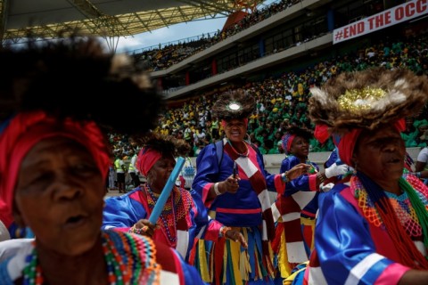 The stadium in Mbombela was packed for the 112th anniversary of the ANC's founding