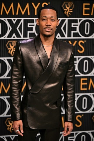 Emmy nominee Tyler James Williams ('Abbott Elementary') rocked a leather tux