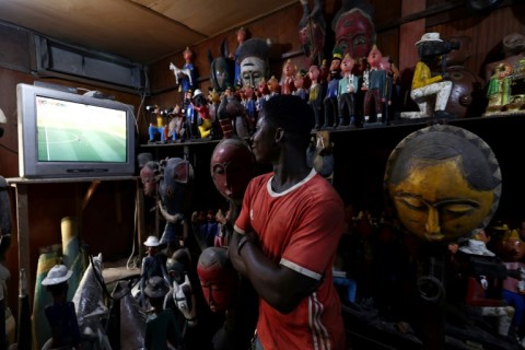 Secretary of State Antony Blinken is set to watch an Africa Cup of Nations match in Abidjan, where a vendor is seen watching on television on January 16, 2024