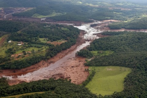 This 2019 handout picture from the Brazilian presidency shows the area hit by the spill