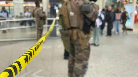 Images from the Gare de Lyon in Paris after a stabbing attack that left several people injured