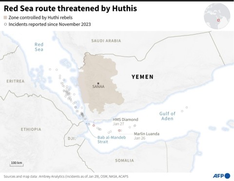 Red Sea route threatened by Huthi rebels