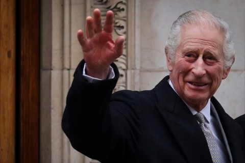 Outside Buckingham Palace after King Charles III was diagnosed with cancer