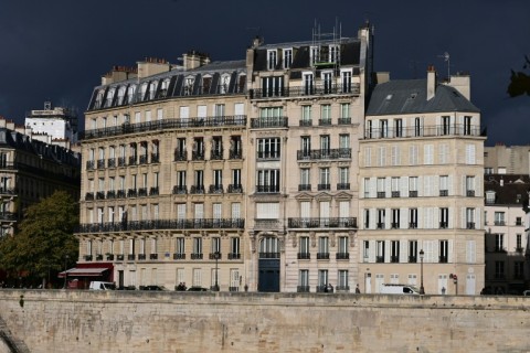 Apartment blocks such as these will overlook the Olympics opening ceremony on the river Seine on July 26