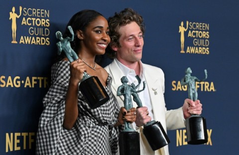 US actress Ayo Edebiri and US actor Jeremy Allen White won SAG Awards for their work on 'The Bear'