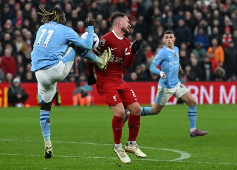 Liverpool were denied a late penalty for Jeremy Doku's challenge on Alexis Mac Allister