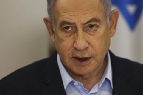 Israeli Prime Minister Benjamin Netanyahu, pictured in a file photo, said 'it's either Israel or Hamas, there's no middle way'