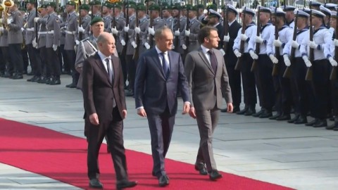 Scholz, Macron and Tusk in Berlin for Ukraine talks