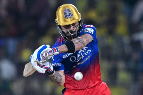 Hitting out: Royal Challengers Bengaluru's Virat Kohli in action on Friday