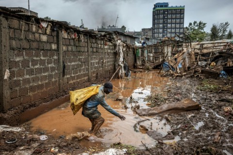 The Nairobi slum of Mathare suffered heavy flooding 