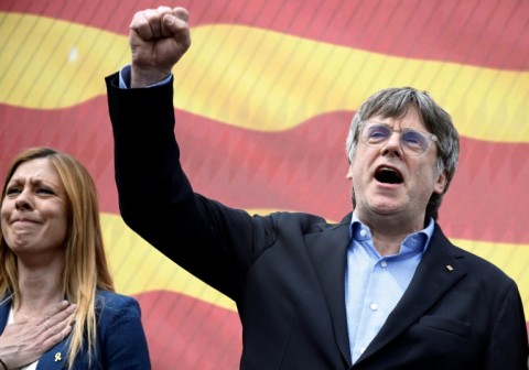 Carles Puigdemont is hoping to make a strong showing so he can return home triumphantly as Catalan regional leader