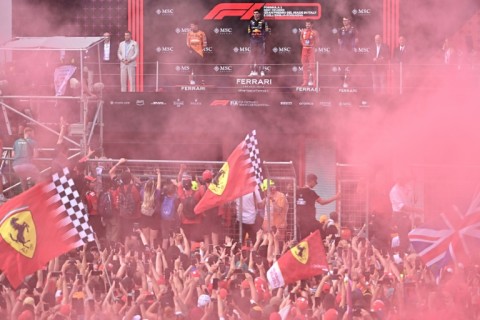 Ferrari's tifosi celebrate a rare Imola podium 