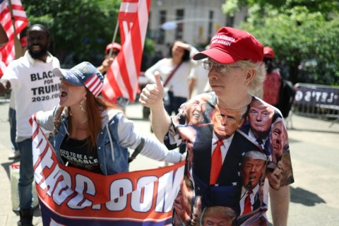 Along with some protesters -- both anti- and pro-Trump -- eager courtroom spectators have come from the four corners of the United States