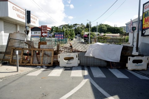 Barricades remained in place on many Noumea streets