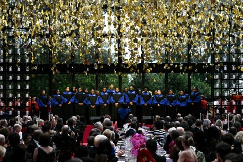 The Howard Gospel Choir performs during the state dinner for Kenya's President William Ruto