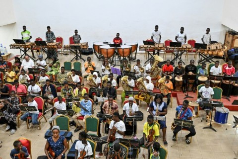 The orchestra has played in front of President Alassane Ouattara