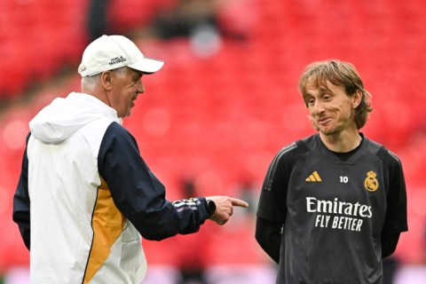 Luka Modric (right) can win the Champions League for the sixth time with Real Madrid on Saturday