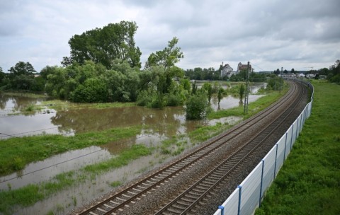 The flooding hit rail traffic