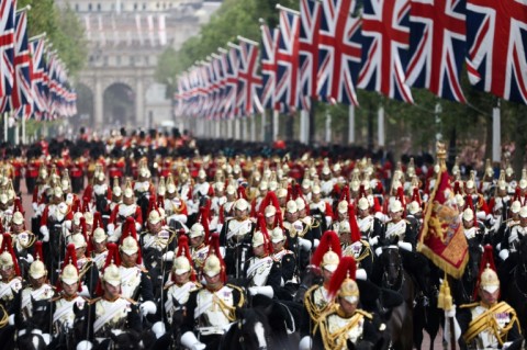 The parade marks the British sovereign's official birthday