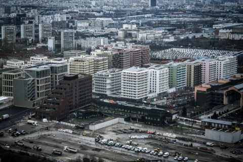 The Olympic village as seen from a nearby skyscraper 