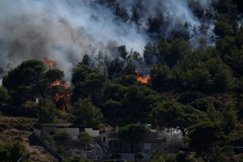 Residents told to evacuate from six areas near the capital Athens