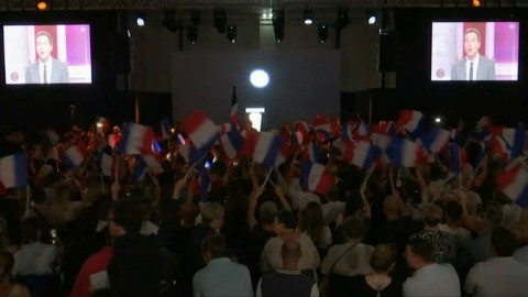 French general elections:  jubilation at far-right RN headquarters