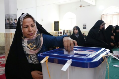 Turnout in the first round of the election, won by Pezeshkian, was a record low 40 per cent