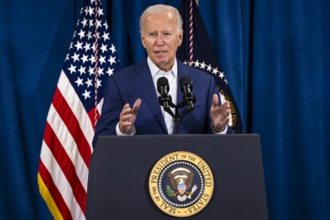 US President Joe Biden speaks after his Republican opponent Donald Trump was injured in an attempted assassination