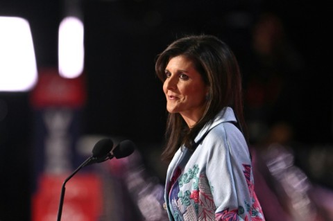 Nikki Haley had said earlier this year that the United States can't "go through four more years of chaos" under Trump