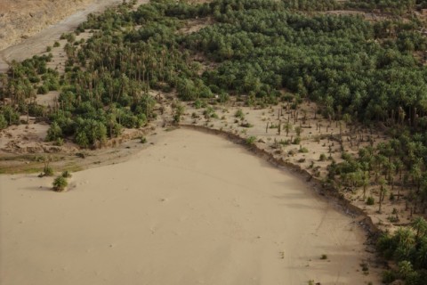 Massive flooding in M'Heiret two years ago devastated the village's palm trees