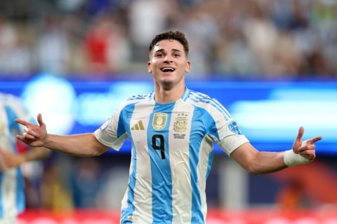 Argentina's Julian Alvarez, of Manchester City, is one of the highest-profile players taking part in the men's football tournament