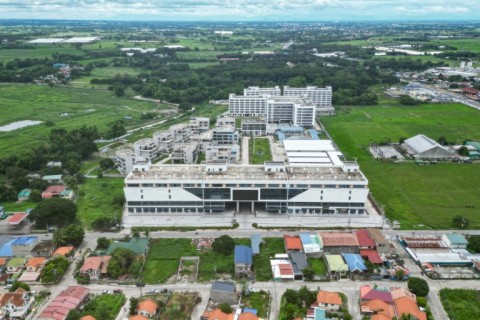 An aerial view of the scam centre in Bamban, Tarlac province